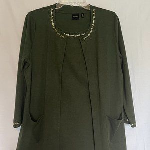 🎉🎉Last Chance🎉🎉Rafaella Seaweed Green Jacket and Sleeveless Shell